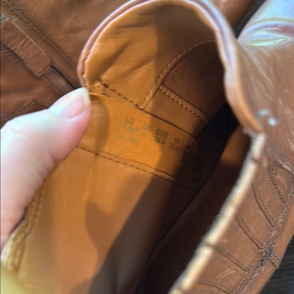 Franco Sarto Brown Leather Ankle Boots size 6.5 runs a little more like a 7 - Picture 5 of 10